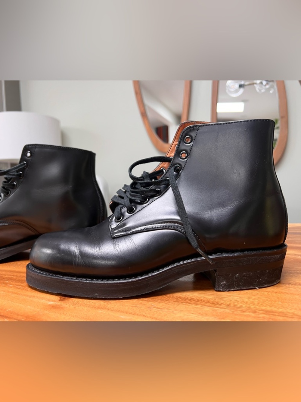 Biltrite Vintage Black Military Army Combat Boots Steel Toe - Picture 3 of 14